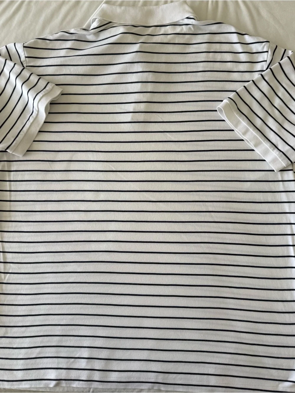 Ralph Lauren White Polo with Navy Stripes